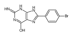2-amino-8-(4-bromophenyl)-3,7-dihydropurin-6-one结构式