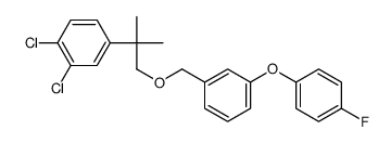 1,2-dichloro-4-[1-[[3-(4-fluorophenoxy)phenyl]methoxy]-2-methylpropan-2-yl]benzene结构式