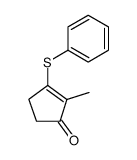 2-methyl-3-phenylsulfanyl-cyclopent-2-enone结构式