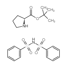 N-(benzenesulfonyl)benzenesulfonamide,tert-butyl (2S)-pyrrolidine-2-carboxylate Structure