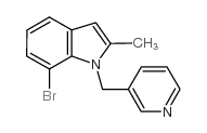 7-溴-2-甲基-1-吡啶-3-基甲基-1H-吲哚结构式
