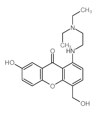1-((2-(Diethylamino)ethyl)amino)-7-hydroxy-4-(hydroxymethyl)-9H-xanthen-9-one Structure