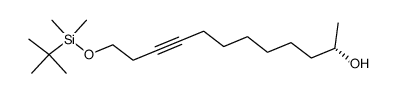 (S)-1-(tert--butyldimethylsiloxy)-11-hydroxy-3-dodecyne结构式