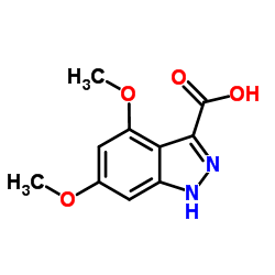 4,6-二甲氧基-3-(1h)吲唑 羧酸结构式