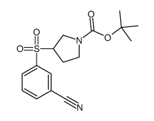 3-(3-氰基苯磺酰基)-吡咯烷-1-羧酸叔丁酯结构式