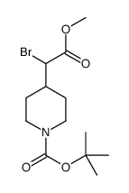 4-溴甲氧基羰基甲基-哌啶-1-羧酸叔丁酯结构式
