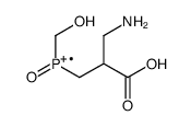 (3-amino-2-carboxypropyl)-(hydroxymethyl)-oxophosphanium Structure