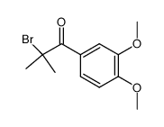 α-bromo-α-methyl-3,4-dimethoxyacetophenone结构式