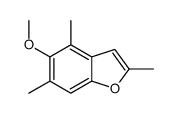5-methoxy-2,4,6-trimethyl-1-benzofuran结构式