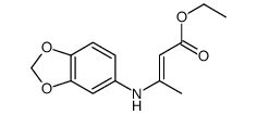 ethyl 3-(1,3-benzodioxol-5-ylamino)but-2-enoate Structure