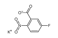 potassium 2-nitro-5-fluorobenzoate结构式