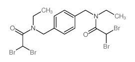 2,2-dibromo-N-[[4-[[(2,2-dibromoacetyl)-ethyl-amino]methyl]phenyl]methyl]-N-ethyl-acetamide Structure