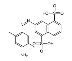 3-[(4-amino-2,5-dimethylphenyl)azo]naphthalene-1,5-disulphonic acid structure