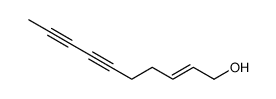 (E)-deca-2-en-6,8-diyn-1-ol结构式