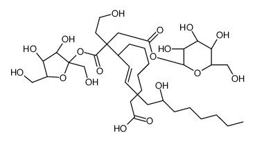 beta-D-fructofuranosyl alpha-D-glucopyranoside, mono[3-(4-hydroxydec-1-enyl) 2-(2-hydroxyethyl) 9-hydrogen nonane-1,2,9-tricarboxylate] Structure