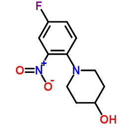 1-(4-Fluoro-2-nitrophenyl)-4-piperidinol Structure