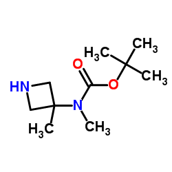 tert-Butyl methyl(3-methylazetidin-3-yl)carbamate structure