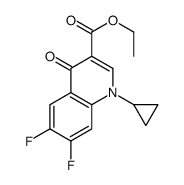 1-环丙基-6,7-二氟-1,4-二氢-4-氧代-3-喹啉甲酸乙酯结构式