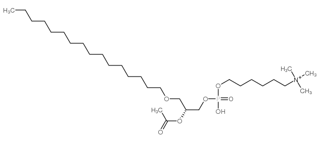 1-o-hexadecyl-2-acetyl-sn-glycero-3 Structure