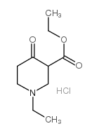 ethyl 1-ethyl-4-oxopiperidine-3-carboxylate,hydrochloride Structure