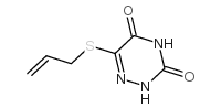 1,2,4-Triazine-3,5(2H,4H)-dione,6-(2-propen-1-ylthio)- structure