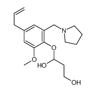 1,3-Propanediol, 3-(4-allyl-2-methoxy-6-(1-pyrrolidinylmethyl)phenoxy)- Structure