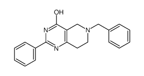 5,6,7,8-四氢-2-苯基-6-(苯基甲基)-吡啶并[4,3-d]嘧啶-4(3h)-酮结构式