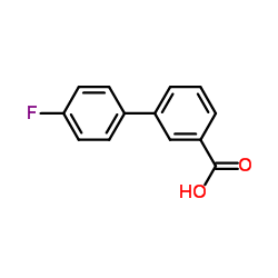 4-氟-联苯-3-甲酸结构式