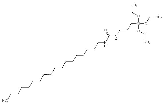 N-十八烷基-N’-[3-(三乙氧基硅烷)丙基]脲结构式