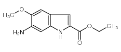 6-氨基-5-甲氧基吲哚-2-甲酸乙酯结构式