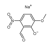 2-Hydroxy-3-methoxy-6-nitrobenzaldehyde, sodium salt结构式