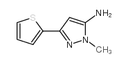 1-甲基-3-(噻吩-2-基)-1H-吡唑-5-胺结构式