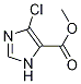 甲基 4-氯-1H-咪唑-5-甲酸酯结构式