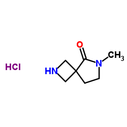 6-Methyl-2,6-diazaspiro[3.4]octan-5-one hydrochloride (1:1) Structure