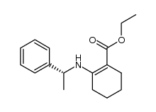 ethyl (-)-N-[(R)-1-phenylethyl]-1-aminocyclohexene-2-carboxylate Structure