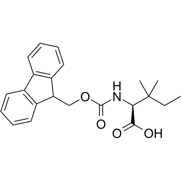 (S)-2-((((9H-Fluoren-9-yl)methoxy)carbonyl)amino)-3,3-dimethylpentanoicacid Structure