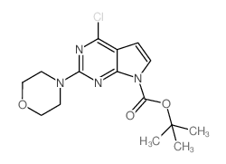 tert-Butyl 4-chloro-2-morpholino-7H-pyrrolo[2,3-d]pyrimidine-7-carboxylate Structure