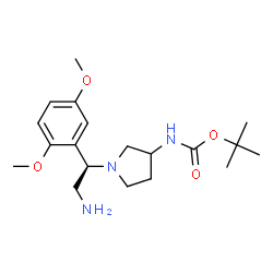 (R)-3-N-BOC-AMINO-1-[2-AMINO-1-(2,5-DIMETHOXY-PHENYL)-ETHYL]-PYRROLIDINE Structure