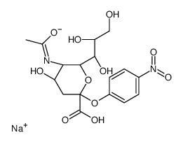 2-O-(p-Nitrophenyl)-α-D-N-acetylneuraminic Acid, Sodium Salt, X Hydrate Structure