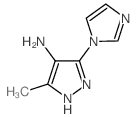 3-(1H-咪唑-1-基)-5-甲基-1H-吡唑-4-胺结构式
