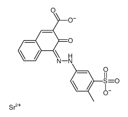 strontium,(4Z)-4-[(4-methyl-3-sulfonatophenyl)hydrazinylidene]-3-oxonaphthalene-2-carboxylate Structure