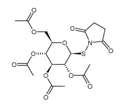 N-succinyl-S-(2,3,4,6-tetra-O-acetyl-β-D-glucopyranosyl)sulfenamide结构式