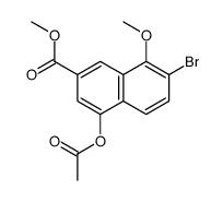 Methyl 4-acetoxy-7-bromo-8-methoxy-2-naphthoate Structure