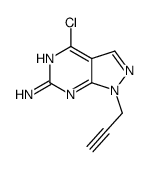 4-Chloro-1-(2-propyn-1-yl)-1H-pyrazolo[3,4-d]pyrimidin-6-amine结构式