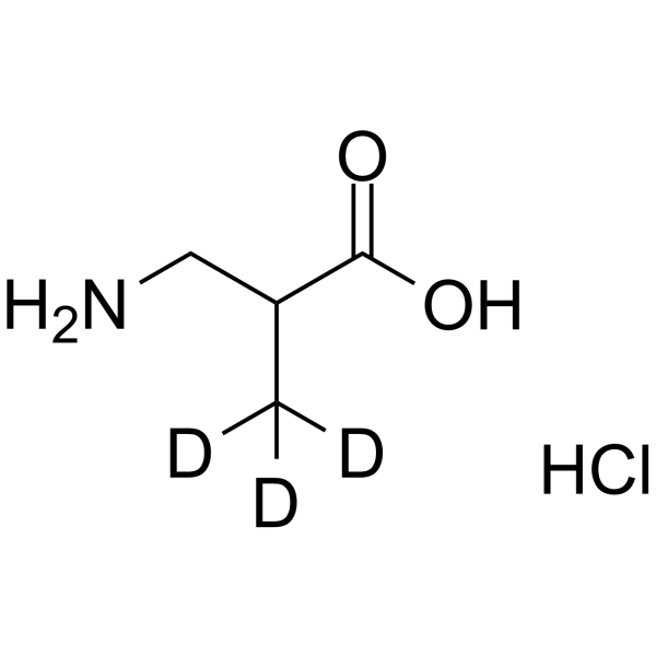 (Rac)-3-Aminoisobutyric acid-d3 hydrochloride Structure