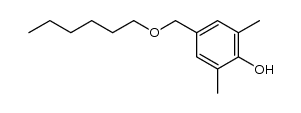 2,6-dimethyl-4-(hexyloxymethyl)phenol结构式
