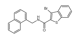 3-bromo-N-(naphthalen-1-ylmethyl)-benzo[b]thiophene-2-carboxamide Structure