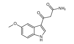 3-(5-methoxy-1H-indol-3-yl)-3-oxopropanamide结构式
