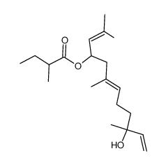 3-hydroxy-3,7,11-trimethyldodeca-1,6E,10-trien-9-yl 2-methylbutyrate Structure