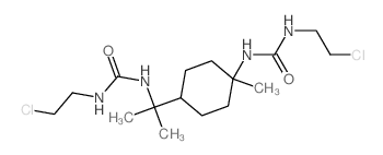 3-(2-chloroethyl)-1-[2-[4-(2-chloroethylcarbamoylamino)-4-methyl-cyclohexyl]propan-2-yl]urea结构式